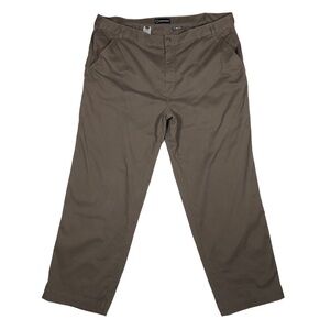 SCOTTeVest Pants Men's 46x31 Brown Flex Cargo Relaxed Straight 10 Pockets Tec